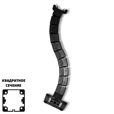 КАБЕЛЬ КАНАЛ К-740-Ч (140) ЧЁРНЫЙ КВАДРАТНЫЙ С БОЛЬШИМ МЕТАЛЛИЧЕСКИМ ОСНОВАНИЕМ 1
