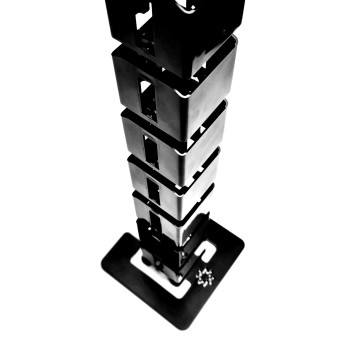 КАБЕЛЬ КАНАЛ К-740-Ч (140) ЧЁРНЫЙ КВАДРАТНЫЙ С БОЛЬШИМ МЕТАЛЛИЧЕСКИМ ОСНОВАНИЕМ 5