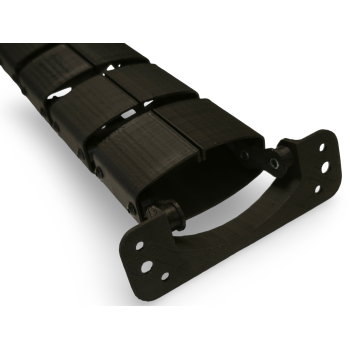 КАНАЛ ДЛЯ ПРОВОДОВ Т-850-Ч ЧЁРНЫЙ ГИБКИЙ ОВАЛЬНОЕ СЕЧЕНИЕ 5