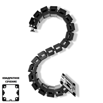 ГИБКИЙ КАБЕЛЬ КАНАЛ ДЛЯ СТОЛОВ С ЭЛЕКТРОПРИВОДОМ ЕЛK-1320 (Ч-140) ЧЁРНЫЙ 1