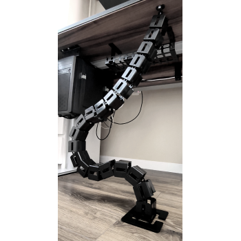 ГИБКИЙ КАБЕЛЬ КАНАЛ ДЛЯ СТОЛОВ С ЭЛЕКТРОПРИВОДОМ ЕЛK-1320 (Ч-140) ЧЁРНЫЙ 2