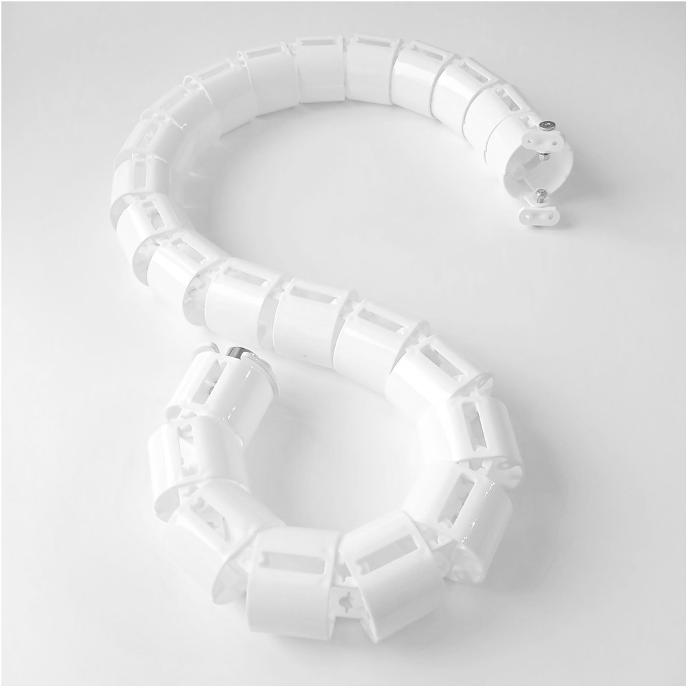 КАБЕЛЬ КАНАЛ ЕЛ-1460-Б БЕЛЫЙ ДЛЯ СТОЛОВ С РЕГУЛИРОВКОЙ ВЫСОТЫ СТОЛЕШНИЦЫ 1