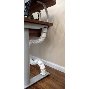 КАБЕЛЬ КАНАЛ ЕЛ-1460-Б БЕЛЫЙ ДЛЯ СТОЛОВ С РЕГУЛИРОВКОЙ ВЫСОТЫ СТОЛЕШНИЦЫ 3