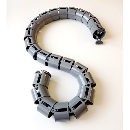 КАБЕЛЬ КАНАЛ ЕЛ-1460-С СЕРЫЙ ДЛЯ СТОЛОВ С РЕГУЛИРОВКОЙ ВЫСОТЫ СТОЛЕШНИЦЫ 1