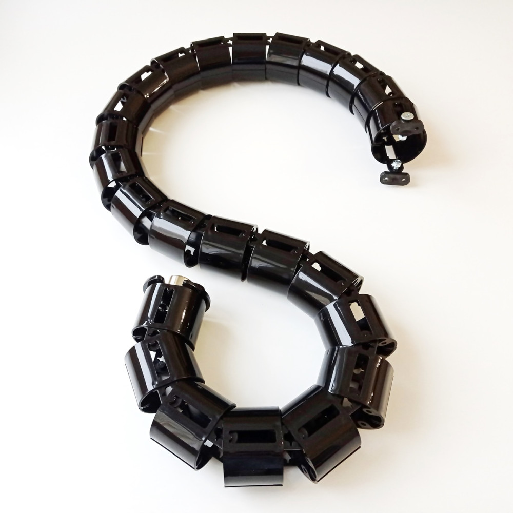 КАБЕЛЬ КАНАЛ ЕЛ-1460-Ч ЧЁРНЫЙ ДЛЯ СТОЛОВ С РЕГУЛИРОВКОЙ ВЫСОТЫ СТОЛЕШНИЦЫ 1