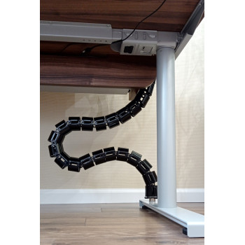 КАБЕЛЬ КАНАЛ ЕЛ-1460-Ч ЧЁРНЫЙ ДЛЯ СТОЛОВ С РЕГУЛИРОВКОЙ ВЫСОТЫ СТОЛЕШНИЦЫ 3