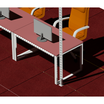 КАБЕЛЬ-КАНАЛ ПИТОН-4300 БЕЛЫЙ ОТ ПОТОЛКА К ПИСЬМЕННОМУ СТОЛУ 3