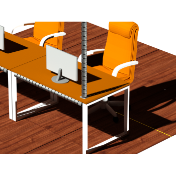 КАБЕЛЬ-КАНАЛ ПИТОН-1450 СЕРЫЙ ОТ ПОТОЛКА К ПИСЬМЕННОМУ СТОЛУ 4