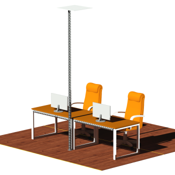 КАБЕЛЬ-КАНАЛ ПИТОН-3590 СЕРЫЙ ОТ ПОТОЛКА К ПИСЬМЕННОМУ СТОЛУ 3