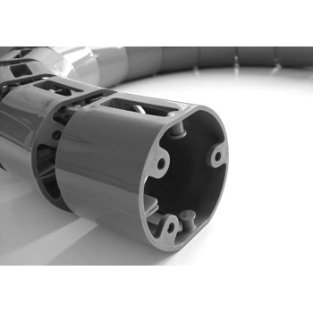 КАБЕЛЬ-КАНАЛ ПИТОН-2160 СЕРЫЙ ОТ ПОТОЛКА К ПИСЬМЕННОМУ СТОЛУ 9