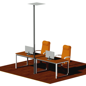 КАБЕЛЬ-КАНАЛ ПИТОН-1450 ГРАФИТ ОТ ПОТОЛКА К ПИСЬМЕННОМУ СТОЛУ 4