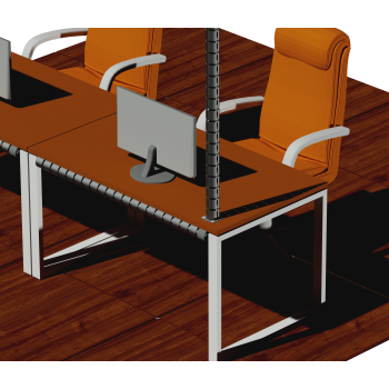 КАБЕЛЬ-КАНАЛ ПИТОН-5730 ГРАФИТ ОТ ПОТОЛКА К ПИСЬМЕННОМУ СТОЛУ 3