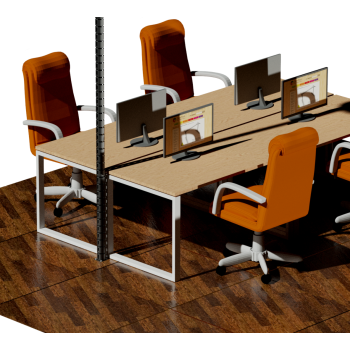 КАБЕЛЬ-КАНАЛ ПИТОН-1450 ЧЁРНЫЙ ОТ ПОТОЛКА К ПИСЬМЕННОМУ СТОЛУ 4