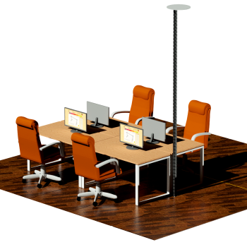 КАБЕЛЬ-КАНАЛ ПИТОН-5730 ЧЁРНЫЙ ОТ ПОТОЛКА К ПИСЬМЕННОМУ СТОЛУ 3