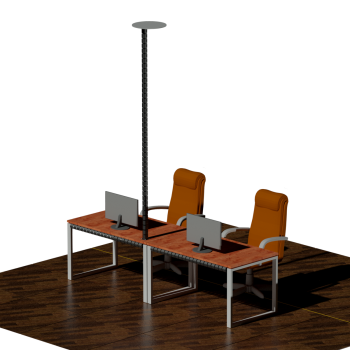 КАБЕЛЬ-КАНАЛ ПИТОН-5730 ЧЁРНЫЙ ОТ ПОТОЛКА К ПИСЬМЕННОМУ СТОЛУ 2