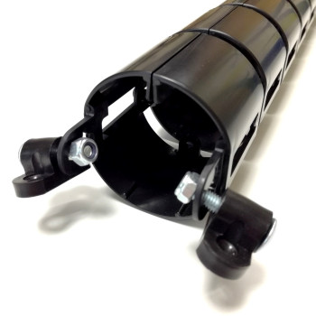 КАНАЛ ДЛЯ ПРОВОДОВ M-740-Ч ЧЁРНЫЙ МАТОВЫЙ С МАЛЫМ ОСНОВАНИЕМ 7