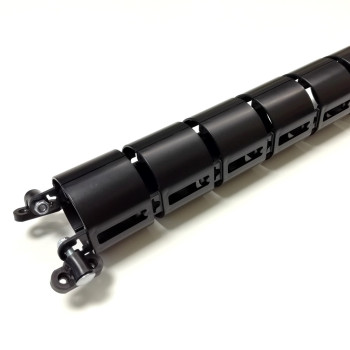 КАНАЛ ДЛЯ ПРОВОДОВ M-740-Ч (140-1) ЧЁРНЫЙ МАТОВЫЙ С БОЛЬШИМ ОСНОВАНИЕМ 2