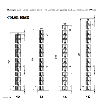 КАНАЛ ДЛЯ ПРОВОДОВ M-740-Ч (140-1) ЧЁРНЫЙ МАТОВЫЙ С БОЛЬШИМ ОСНОВАНИЕМ 11