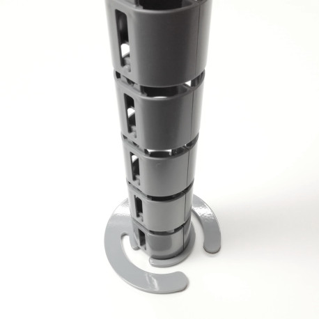 КАНАЛ ДЛЯ ПРОВОДОВ M-740-С (140-1) СЕРЫЙ МАТОВЫЙ С БОЛЬШИМ ОСНОВАНИЕМ 1