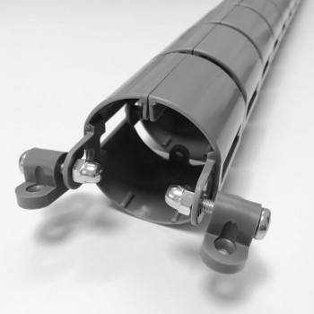 КАНАЛ ДЛЯ ПРОВОДОВ M-740-С (140-1) СЕРЫЙ МАТОВЫЙ С БОЛЬШИМ ОСНОВАНИЕМ 6