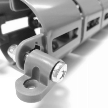 КАНАЛ ДЛЯ ПРОВОДОВ M-740-С (140-1) СЕРЫЙ МАТОВЫЙ С БОЛЬШИМ ОСНОВАНИЕМ 8