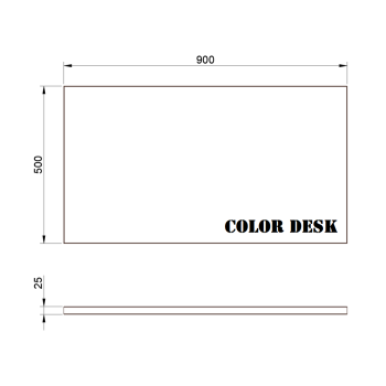 СТОЛЕШНИЦА 900х500х25 ММ ДЛЯ ПИСЬМЕННОГО СТОЛА ПРЯМОУГОЛЬНАЯ 1