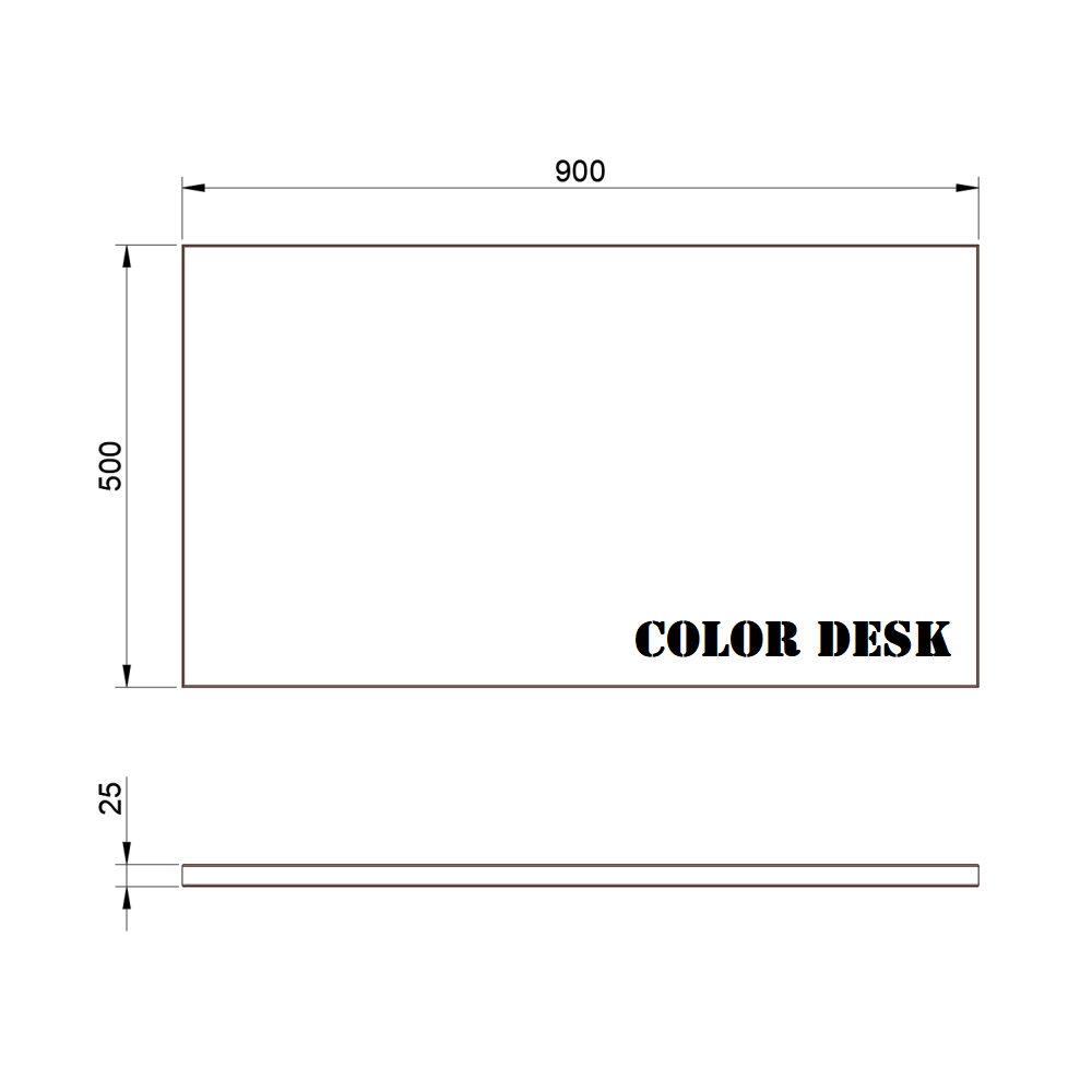 СТОЛЕШНИЦА 900х500х25 ММ ДЛЯ ПИСЬМЕННОГО СТОЛА ПРЯМОУГОЛЬНАЯ 1
