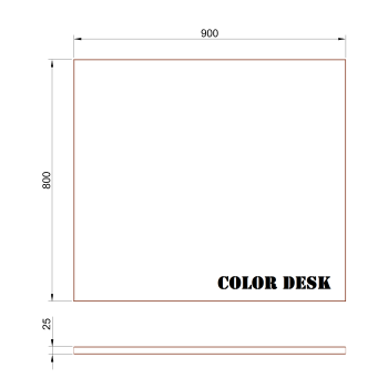 СТОЛЕШНИЦА 900х800х25 ММ ДЛЯ ПИСЬМЕННОГО СТОЛА ПРЯМОУГОЛЬНАЯ 1
