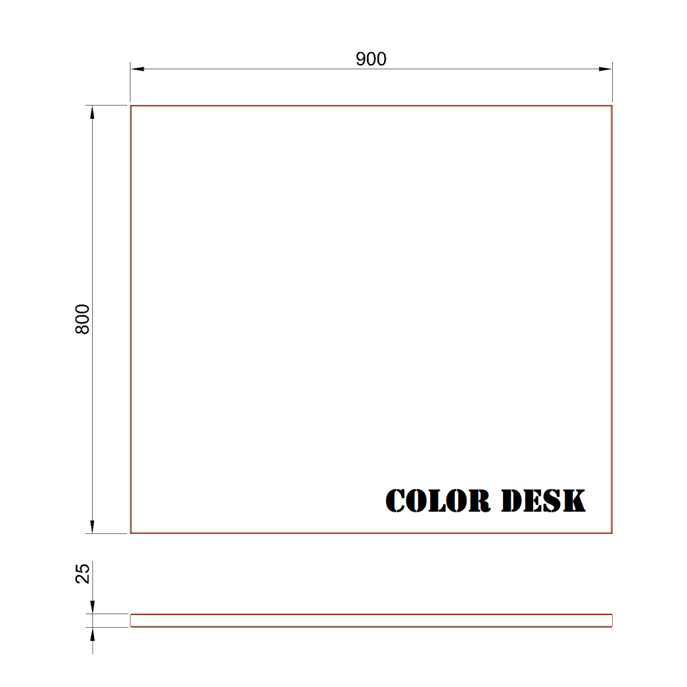 СТОЛЕШНИЦА 900х800х25 ММ ДЛЯ ПИСЬМЕННОГО СТОЛА ПРЯМОУГОЛЬНАЯ 1