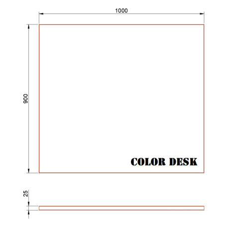 СТОЛЕШНИЦА 1000х900х25 ММ ДЛЯ ПИСЬМЕННОГО СТОЛА ПРЯМОУГОЛЬНАЯ 1