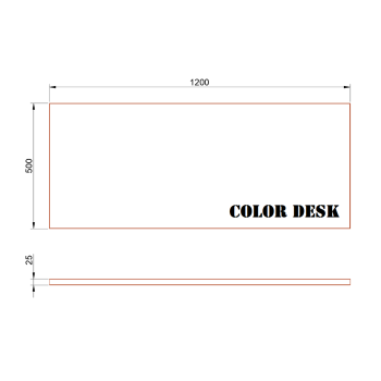 СТОЛЕШНИЦА 1200х500х25 ММ ДЛЯ ПИСЬМЕННОГО СТОЛА ПРЯМОУГОЛЬНАЯ 1