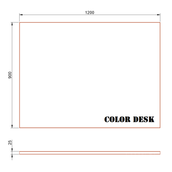 СТОЛЕШНИЦА 1200х900х25 ММ ДЛЯ ПИСЬМЕННОГО СТОЛА ПРЯМОУГОЛЬНАЯ 1