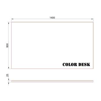 СТОЛЕШНИЦА 1400х800х25 ММ ДЛЯ ПИСЬМЕННОГО СТОЛА ПРЯМОУГОЛЬНАЯ 1